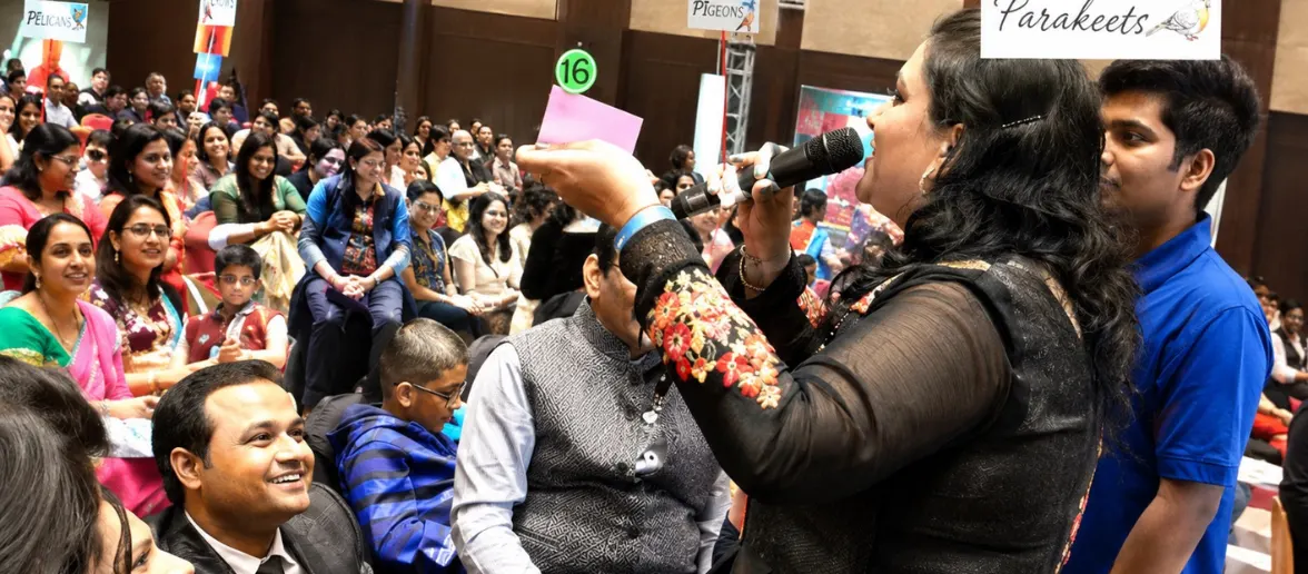 Image of Employees enjoying the Corporate Musical Tambola Team Building Activity