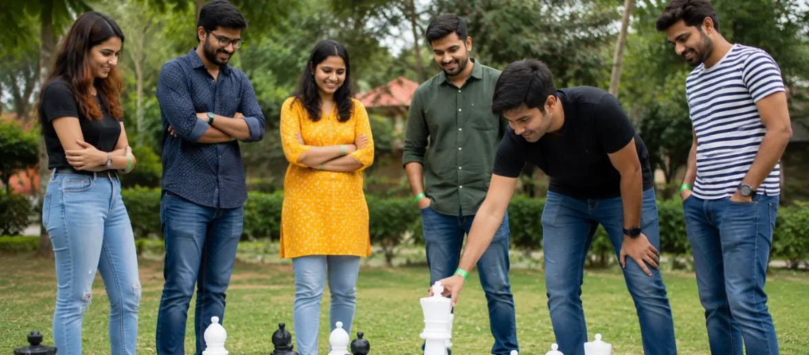 Giant Chess Team Building Activity