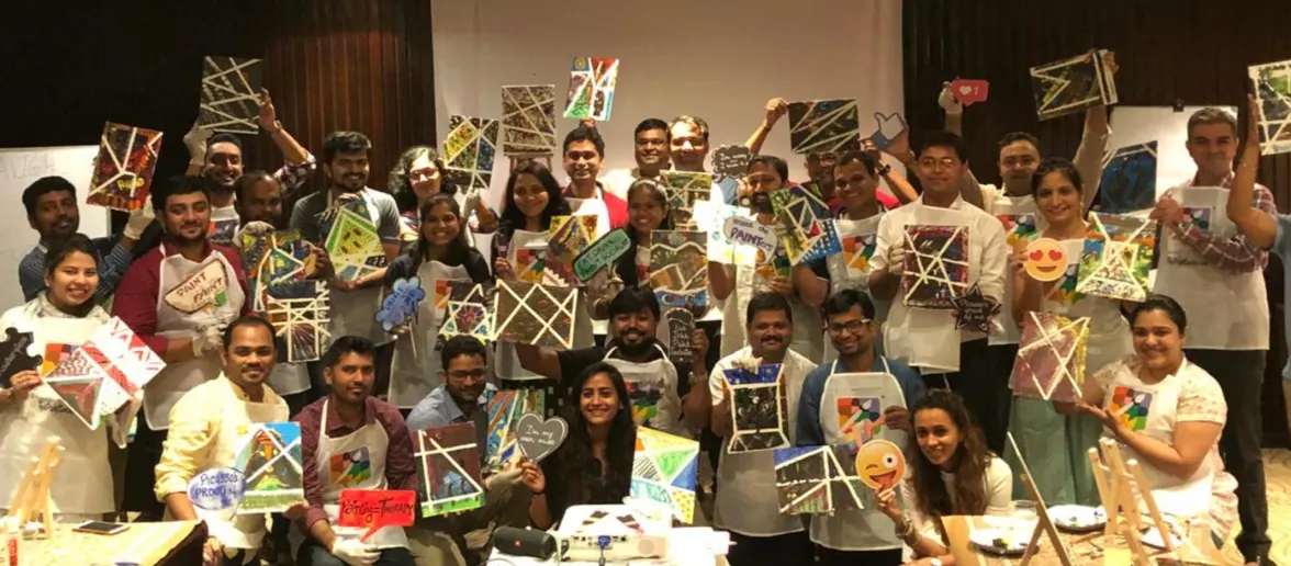 Musical Chair Painting Team Building Activity