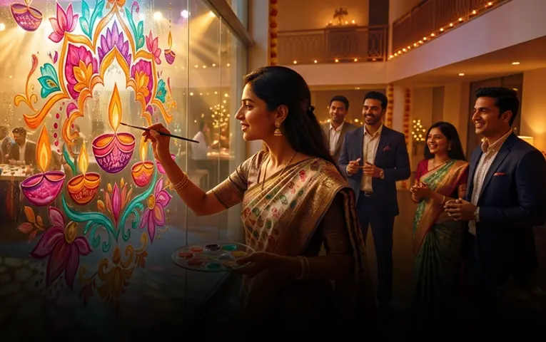 Diwali Glass Painting Activity Banner