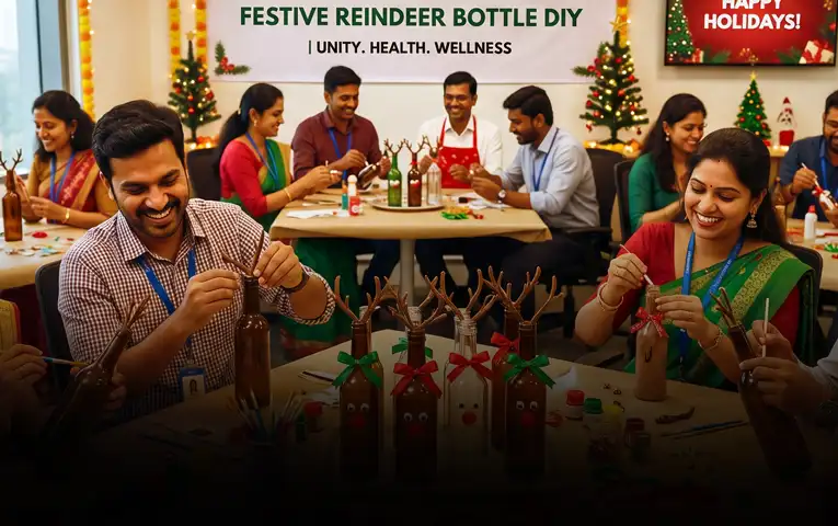 Reindeer bottle art Workshop
