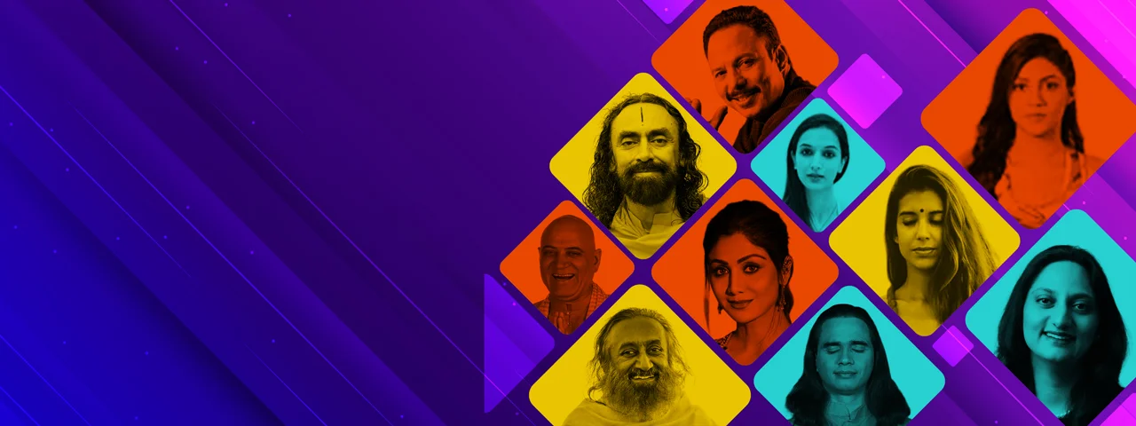 Collage of top Indian corporate yoga experts, holistic health coaches, and mindfulness speakers available for employee wellbeing initiatives and International Yoga Day events