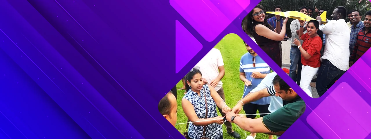 Corporate team collaboration activities and team bonding exercises for workplace synergy.