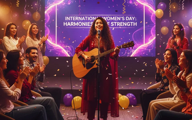 Live Singer for Women's Day Banner