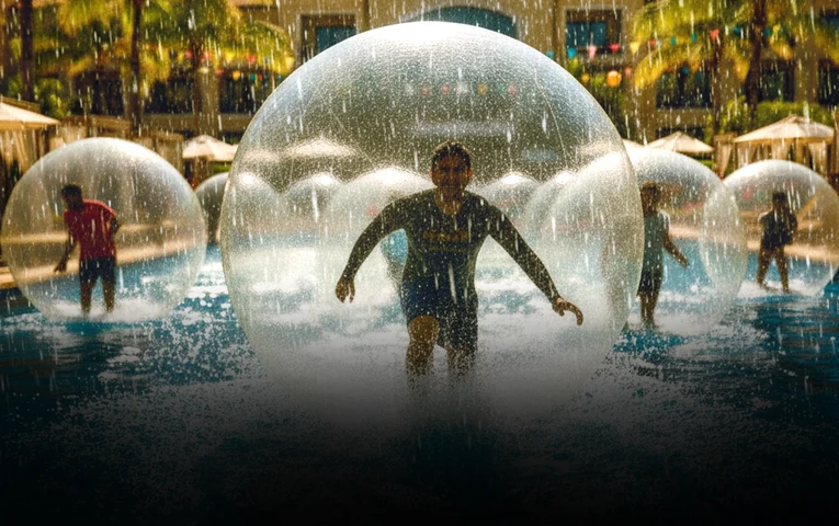 Zorbing Water Ball Activity Banner