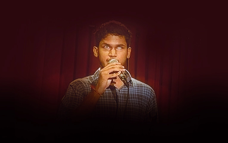 Bhavya Shah Bhavya Shah is a visually impaired standup comedian known for capturing hearts across India with his inspiring journey