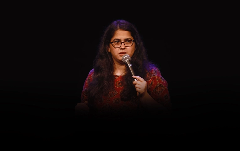 Shreeja Chaturvedi Shreeja is a comedian from Mumbai, characterized by a straight face and animated hands.